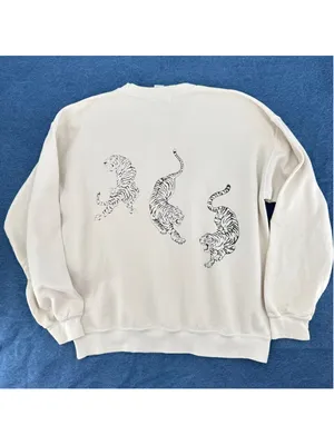 Tiger Sweatshirt ASO Kaley Cuoco Urban Outfitters Project Social T Animal Print thumbnail 7