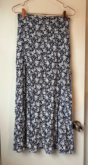 Olivaceous Ankle Length Floral Skirt thumbnail 1