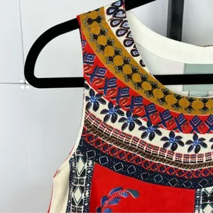 Maeve Anthropologie Cirque Swing Dress XS Petite Multicolor Floral Artsy Boho thumbnail 6