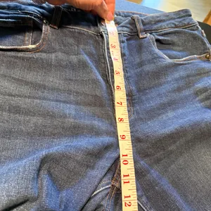 American Eagle Sz 14 Tomgirl Blue Jeans High Rise Relaxed Tapered Dark Wash thumbnail 7