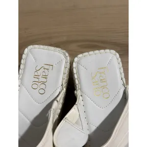 Franco Sarto Clave Espadrille Wedge Sandals White 8.5 M Womens Croc Leather thumbnail 3