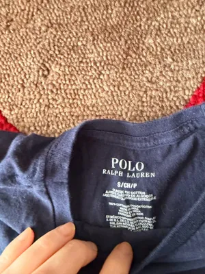 Polo Ralph Lauren Navy Blue White Logo Short Sleeve Basic Tee Unisex Size Small thumbnail 3