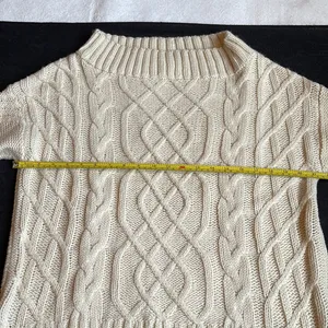 JODIFL Off White Cable Knit Chunky Sweater size S thumbnail 8