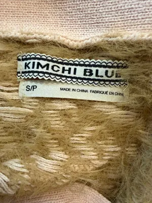 Kimchi Blue Y2K Vintage Cheetah Button Fuzzy Cropped Cardigan Sweater Pink Brown thumbnail 5