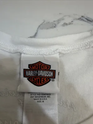 Harley Davidson white long sleeve shirt thumbnail 4