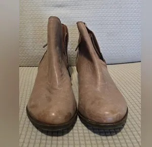 Lucky Brand Brown Ankle Booties with Suede Finish thumbnail 1
