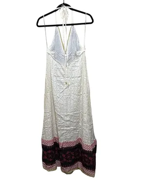 Free People Cubana Border Print Halter Maxi Dress NWT Medium thumbnail 8