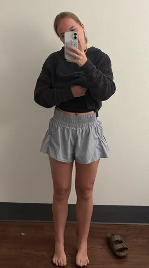Free People Get Your Flirt Shorts Grey thumbnail 1
