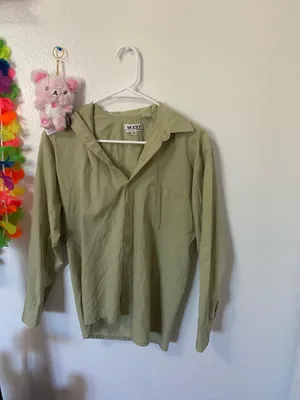 Modit matcha colored button up Green thumbnail 2