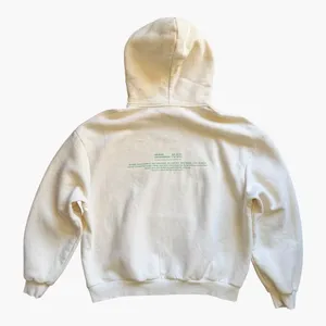 MESHKI Oversized Cream Graphic Hoodie Fleece Streetwear Pullover Medium Cozy thumbnail 5