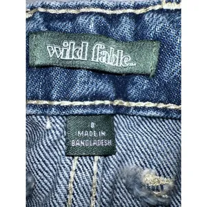Wild Fable Denim Mini Skirt With Patches Women’s 8 NWT thumbnail 3