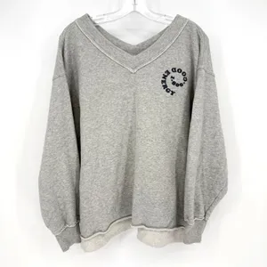 Aerie Good Energy Sweatshirt Womens S Grey Oversized Loungewear Cozycore Comfy thumbnail 4