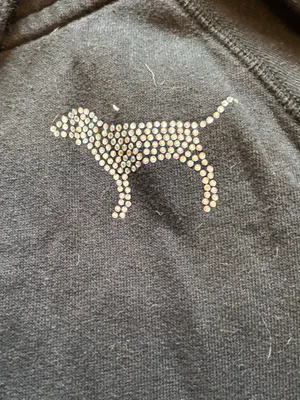Vintage VS Pink Black Bling Hoodie thumbnail 2