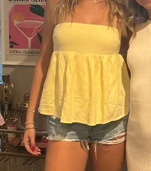 Butter yellow Peppermayo tube top thumbnail 4