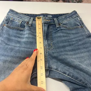 Old Navy High Waisted OG Loose Jeans Womens‎ 2 Blue Denim Whiskered Mid Rise thumbnail 10
