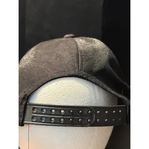 Black Large Disc Sequin Mermaid Scale Snapback Baseball Cap Metallic Sparkle Hat thumbnail 4
