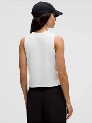 Lululemon Classic-Fit Cotton-Blend Tank in White thumbnail 2