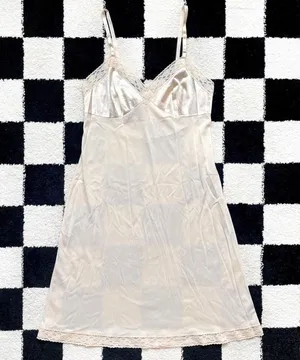 Vintage Cream Slip Dress thumbnail 1
