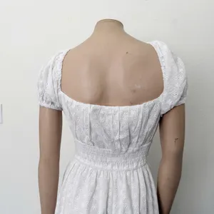 [Billy J] Tania White Eyelet Lace Puff Sleeve Square Neck Midi Dress NWT Size 16 thumbnail 5