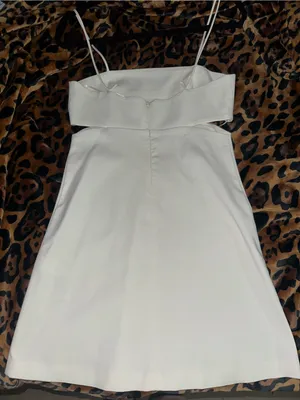 Zara White Cutout Mini Dress Sz. S thumbnail 4