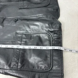 GAP Vintage Y2K 2000 Women’s Black Genuine Leather Jacket Size L‎ thumbnail 10