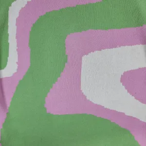 Cider Swirl Knit Dress L Pink Green Midi Y2K Spaghetti Strap Psychedelic Retro thumbnail 12