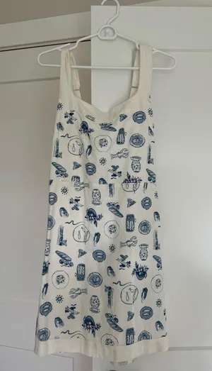 Abercrombie blue and white dress thumbnail 1