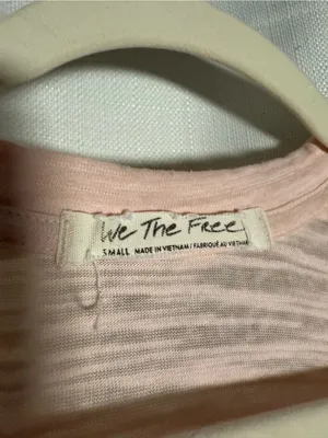 We The Free Slub Knit Peplum Sleeveless Top in Light Pink Size Small thumbnail 4