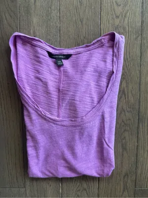 Banana Republic Lavender Scoop Neck Short Sleeve Tee thumbnail 8