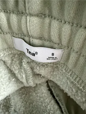 TNA Aritzia Airy Fleece Light Green Lightweight Sweatpants thumbnail 7