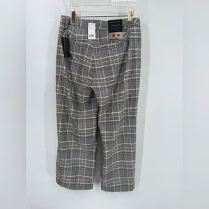 Banana Republic Checked Plaid Pants Wide‎ leg Womens Trouser size 10 thumbnail 3