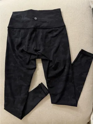 Black Lululemon Camouflage Leggings and Tank Set thumbnail 4