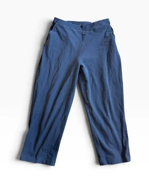 L.L. Bean Knit Pants M Blue Relaxed Straight Leg Elastic Waist Pockets thumbnail 1