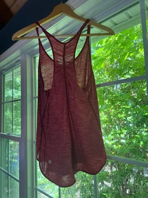 Lululemon 105 Singlet Racerback Tank Top Heathered Cranberry thumbnail 3