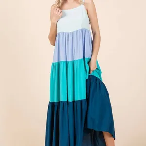 Mittoshop Color Block Tiered Pull-On Maxi‎ Dress thumbnail 3