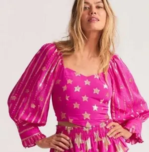 Love Shack Fancy Blaze Top Very Berry thumbnail 1