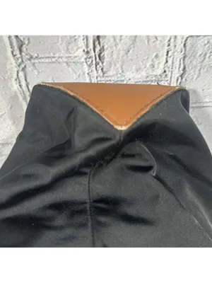 Michael Kors Black Cognac Shoulder Bag With Tan Leather Trim Medium Purse thumbnail 8