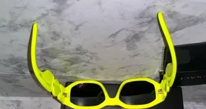 Versace BRAND NEW Authentic Geometric unisex Sunglasses yellow fluorescent frame thumbnail 4