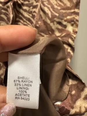 NWOT Banana Republic Brown Zebra V Neck Dress thumbnail 7