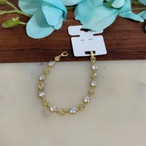 14K Gold‎ Plated XP Womens Tennis Bracelet Round Cubic Zirconia thumbnail 3