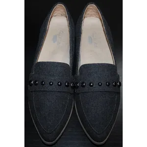 Women's Dr. Scholl's Faxon Studded Slip On Loafers Charcoal Gray Flats Size 7.5 thumbnail 4