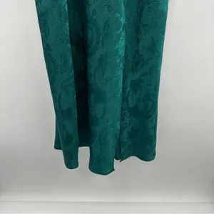 Vintage Victoria's Secret‎ Gold Label Green Floral Sleeveless Maxi Dress Sz S thumbnail 3