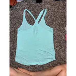 Under Armour Project Rock "Rent's Due" tank top light blue aqua XS women’s nwot thumbnail 4