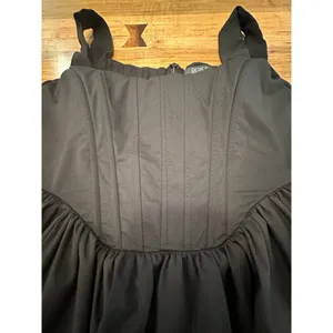 RESET Black Corset Mini Dress Size Large Goth Grunge Tulle thumbnail 11