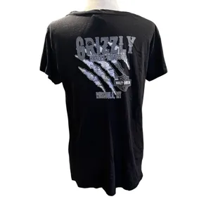 Harley-Davidson Grizzly Missoula Montana Rhinestone T-Shirt – Women’s Size L thumbnail 3