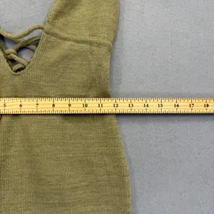 White Fox Boutique Change The Game Midi Dress Sage Green Knit Bodycon Medium NEW thumbnail 4