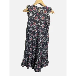 Universal Threads Midi Dress Womens S Navy Floral‎ Ruffle Tiered Boho Summer thumbnail 4