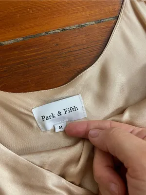 Park and Fifth Belmont Cowl Neck Satin Maxi Slip Dress Champagne Gold Sz M 🧡🎀 thumbnail 14