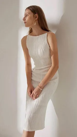 RIHOAS The Water Ripple Textured Cami Dress S thumbnail 3