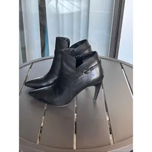 Sam Edelman Fiora Black Leather Stilleto Booties Size 9M thumbnail 11